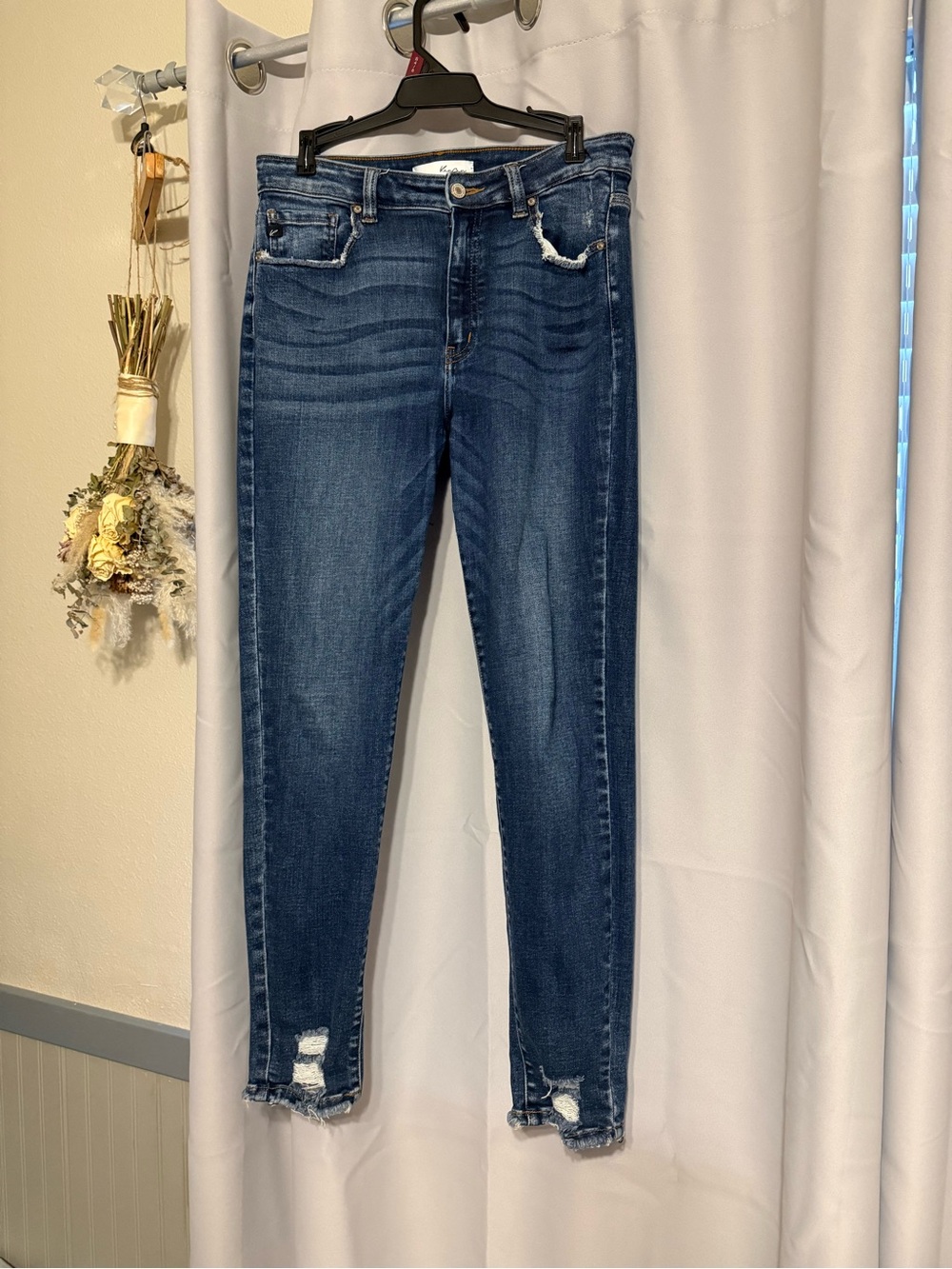 KanCan Dark Blue Distressed Skinny Jeans